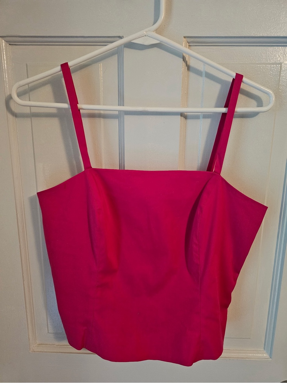 Ann Taylor Bright Pink Square-Neck Camisole Top